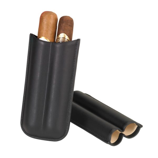 Cigar Case Leather 2 Finger